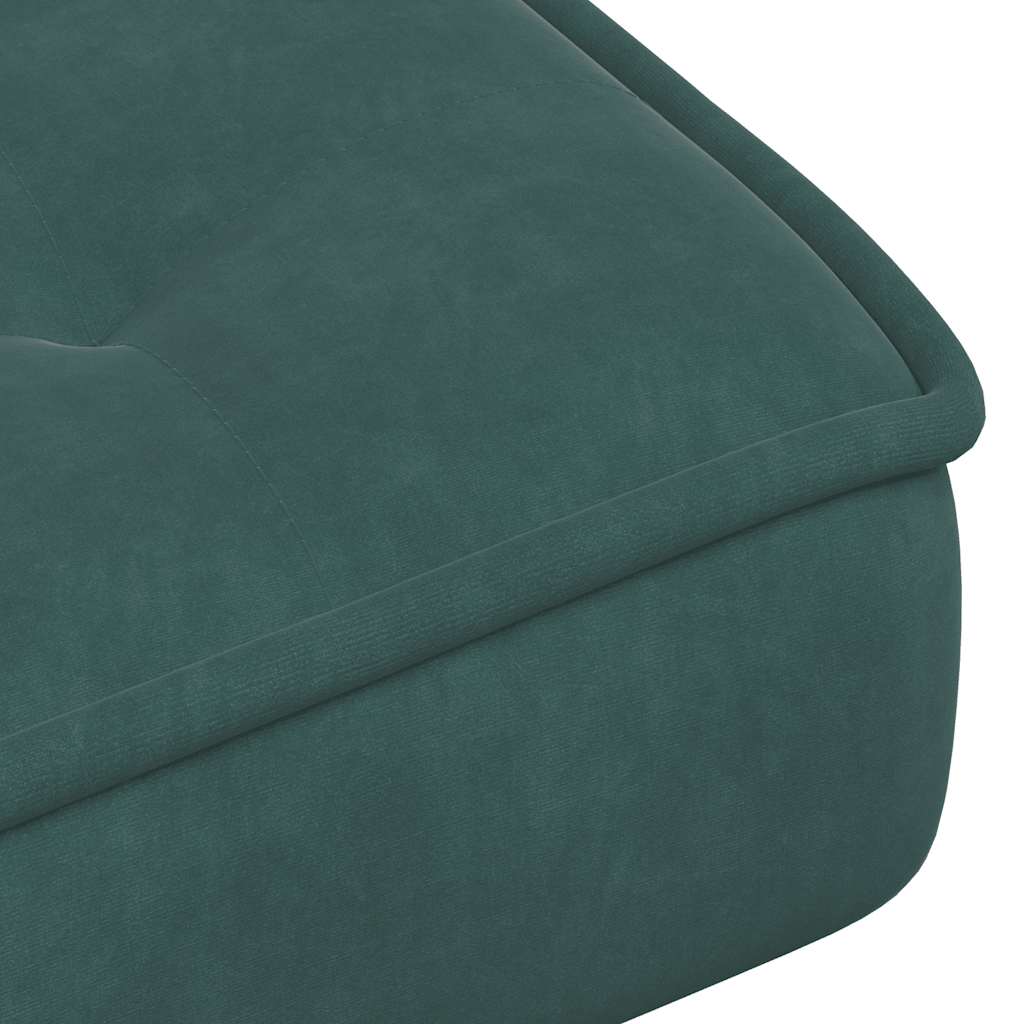 Chaise de relaxation avec tabouret Vert foncé Velours - XIOS