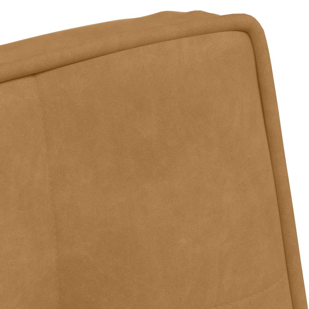 Chaise de relaxation avec tabouret Marron Velours - XIOS