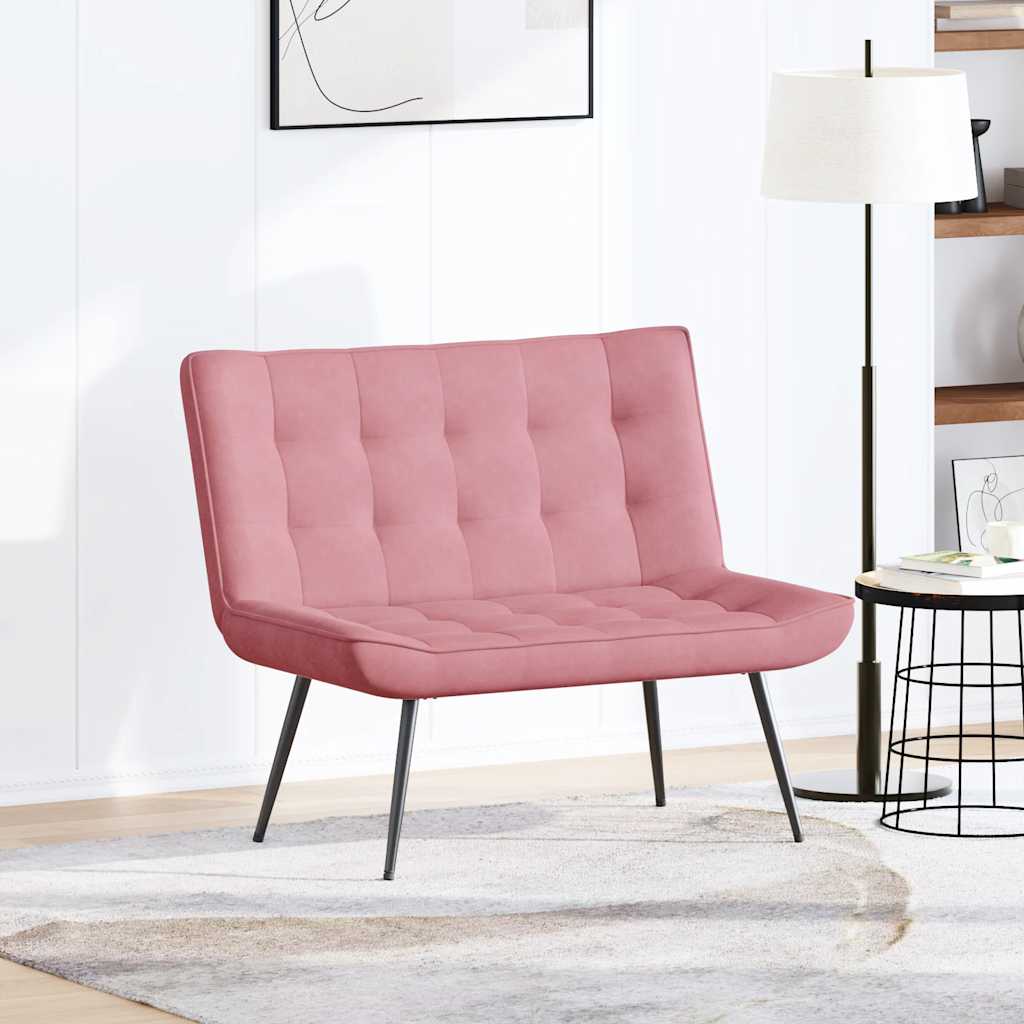 Banc rose 110x74x84 cm velours - XIOS