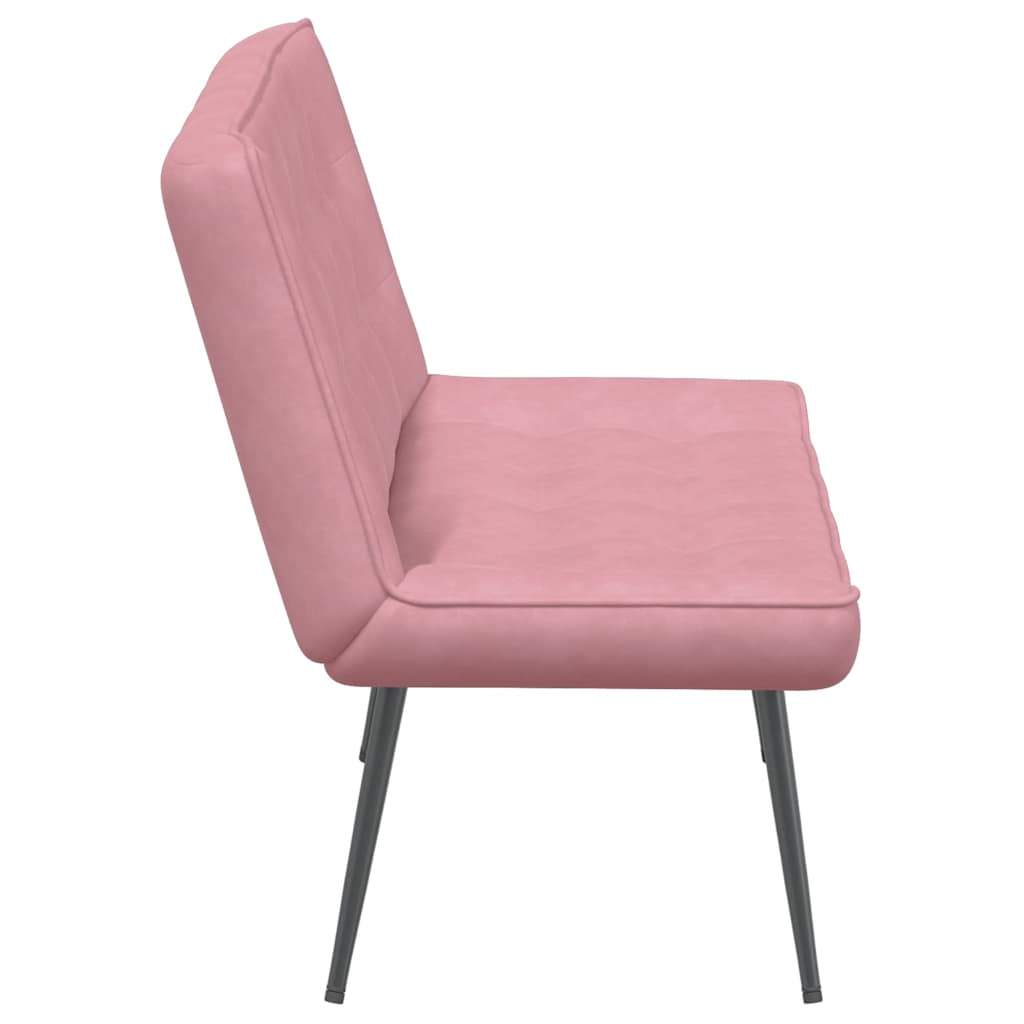 Banc rose 110x74x84 cm velours - XIOS