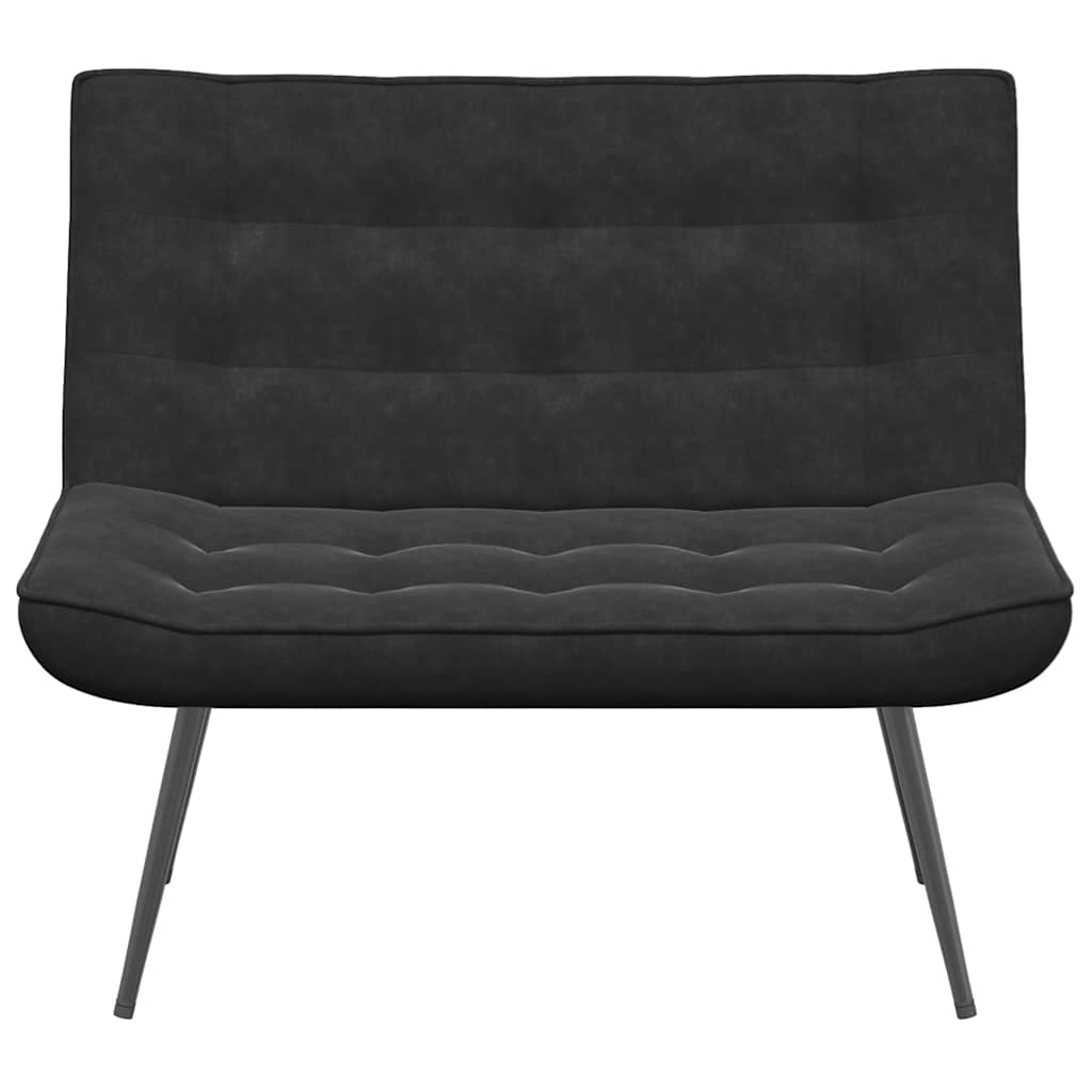 Banc noir 110x74x84 cm velours - XIOS