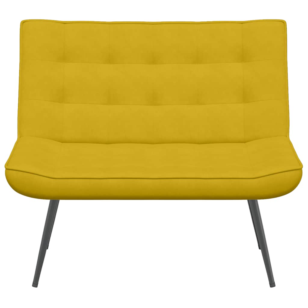 Banc jaune 110x74x84 cm velours - XIOS