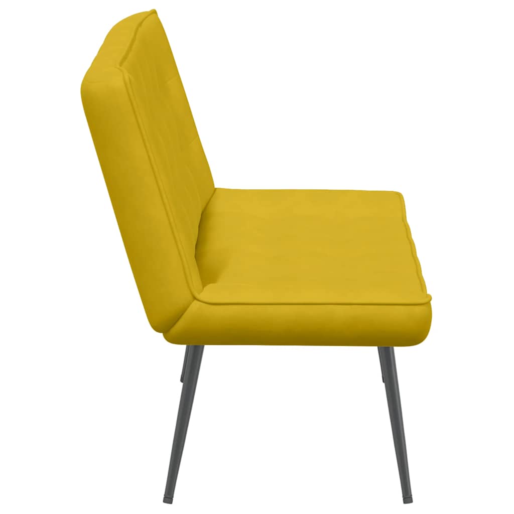 Banc jaune 110x74x84 cm velours - XIOS