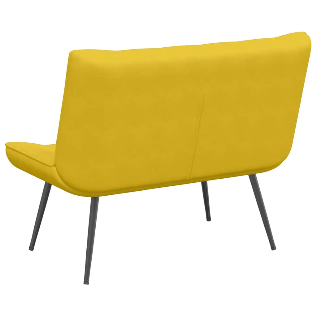 Banc jaune 110x74x84 cm velours - XIOS