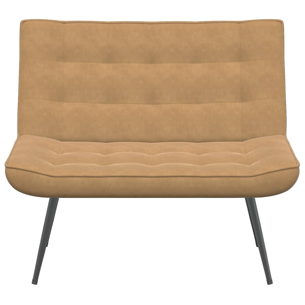 Banc marron 110x74x84 cm velours - XIOS