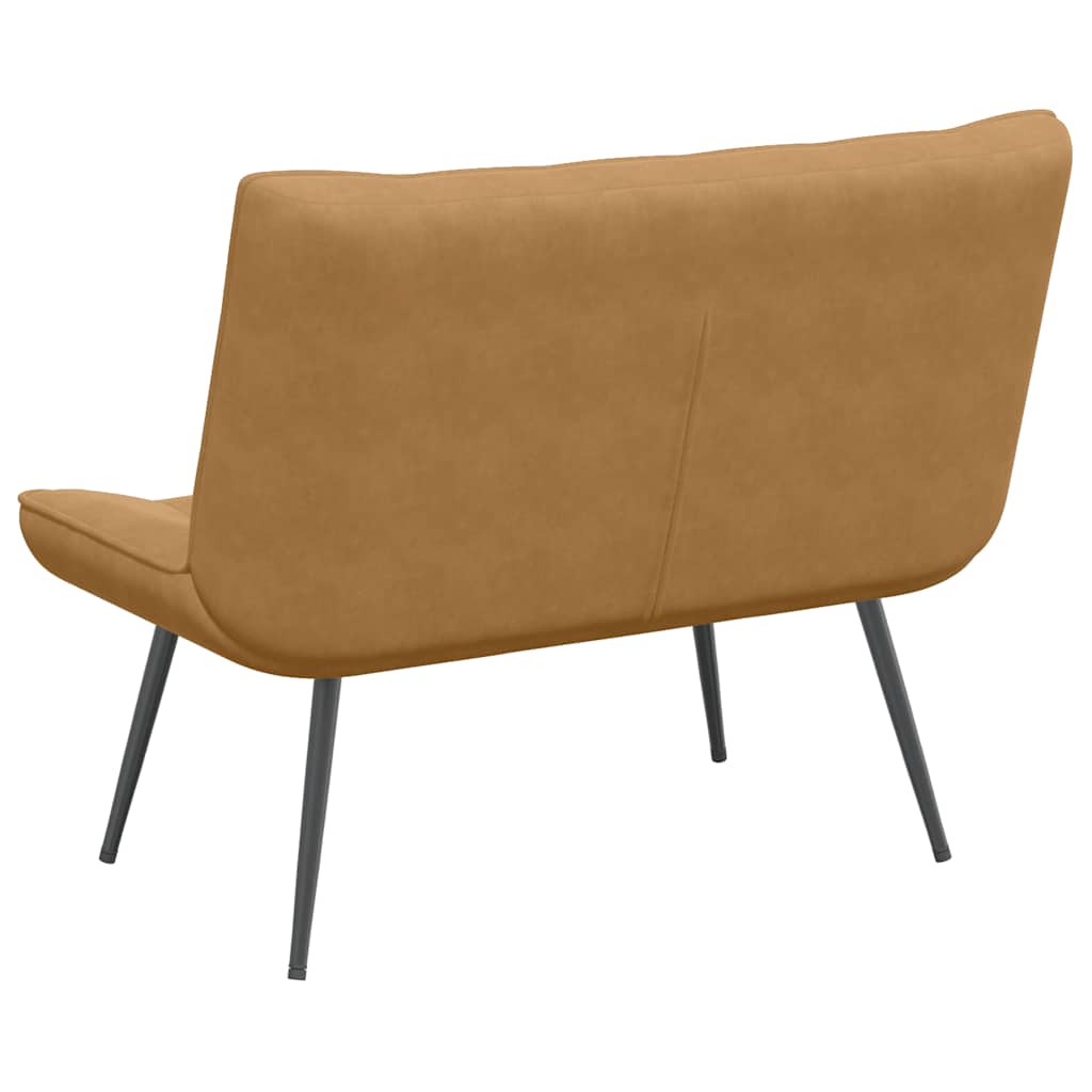 Banc marron 110x74x84 cm velours - XIOS
