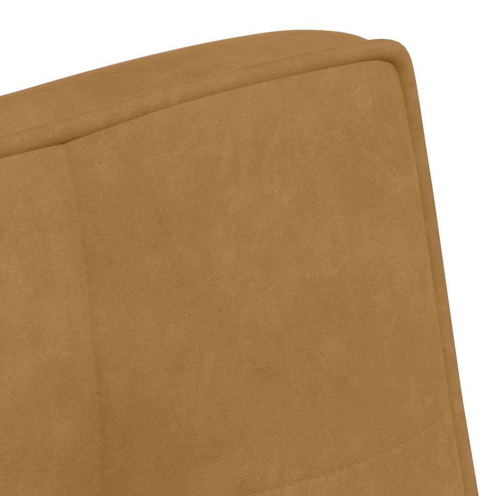 Banc marron 110x74x84 cm velours - XIOS