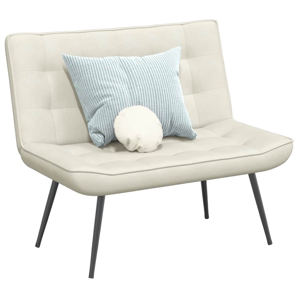 Banc crème 110x74x84 cm velours - XIOS