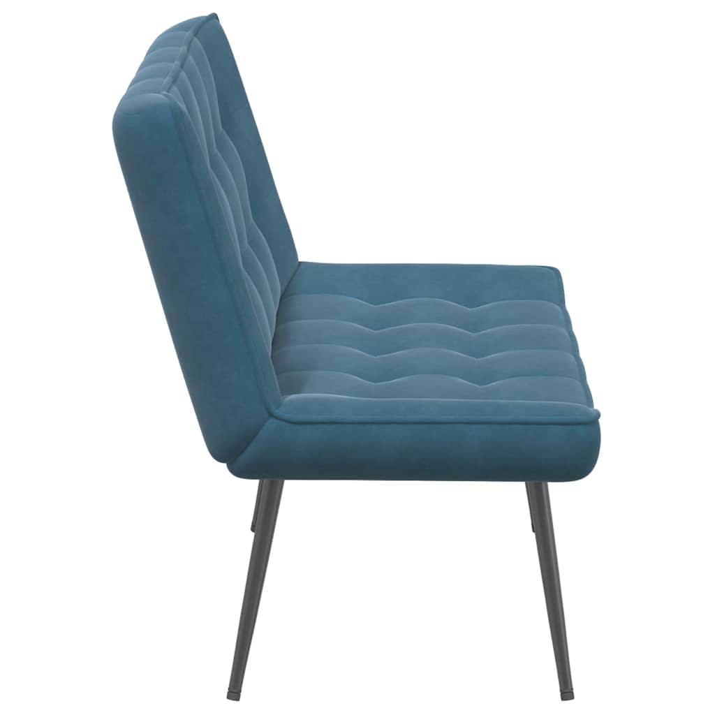 Banc bleu 110x74x84 cm velours - XIOS