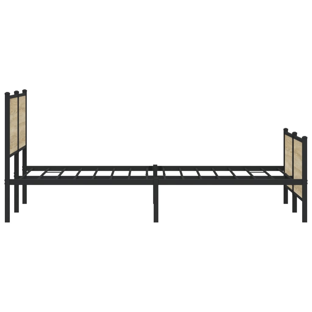 Cadre de lit en métal sans matelas chêne sonoma 183x213 cm - XIOS