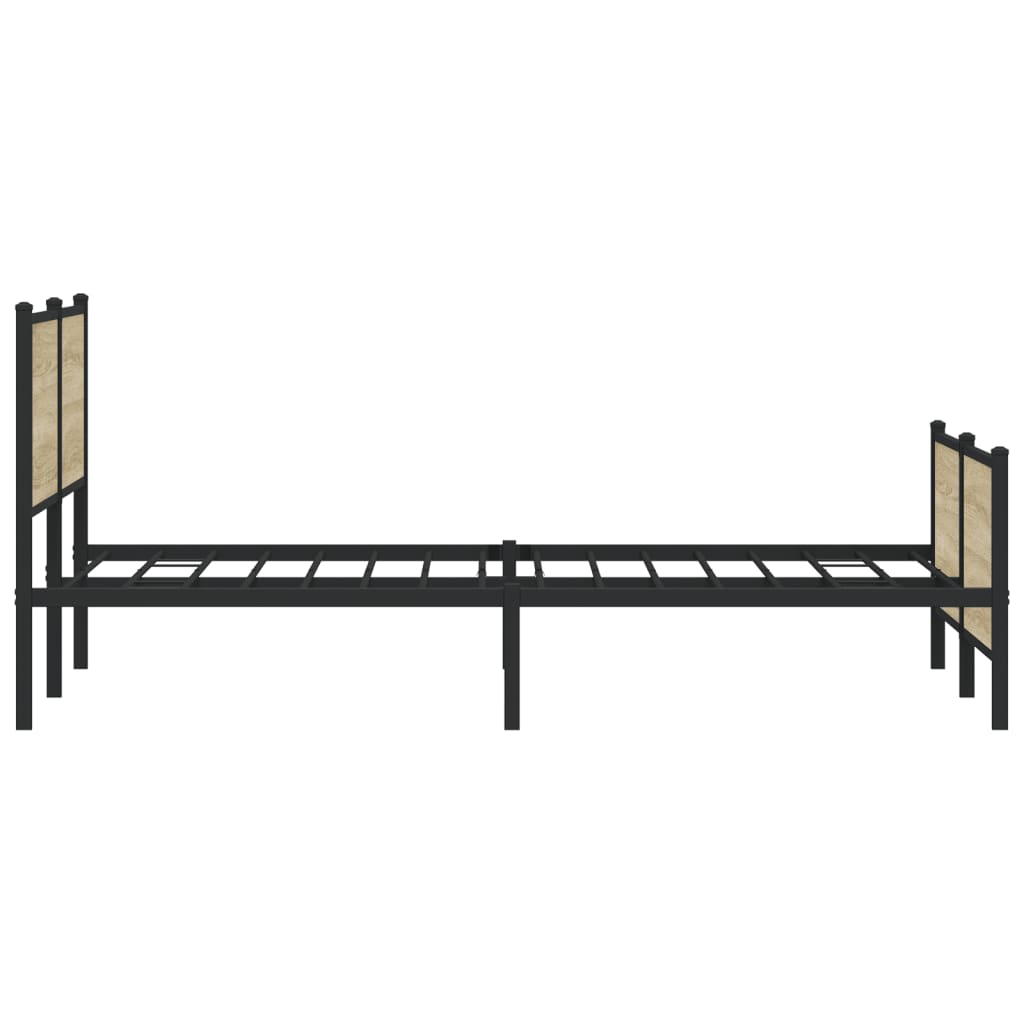 Cadre de lit en métal sans matelas chêne sonoma 200x200 cm - XIOS