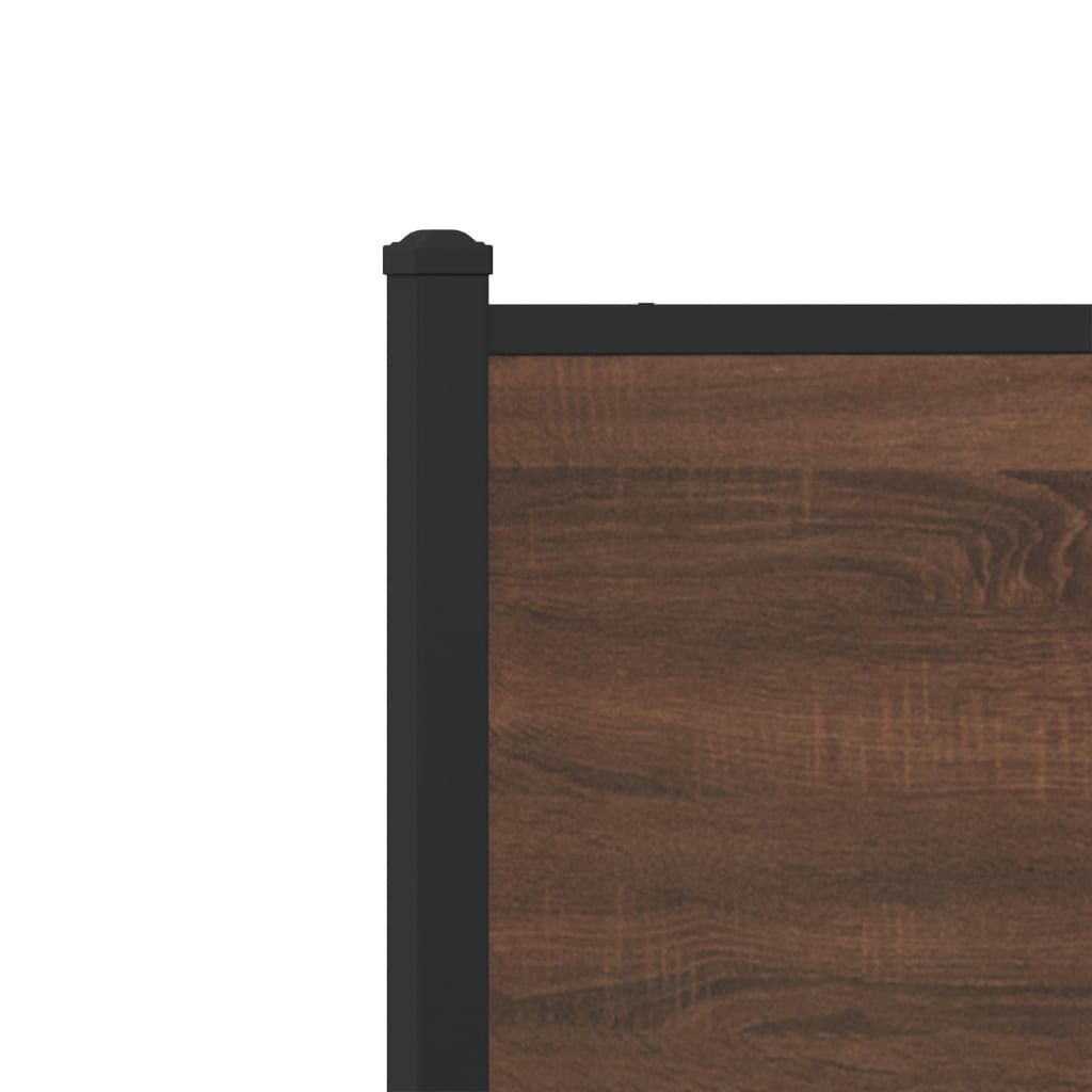 Cadre de lit en métal sans matelas chêne marron 200x200 cm - XIOS