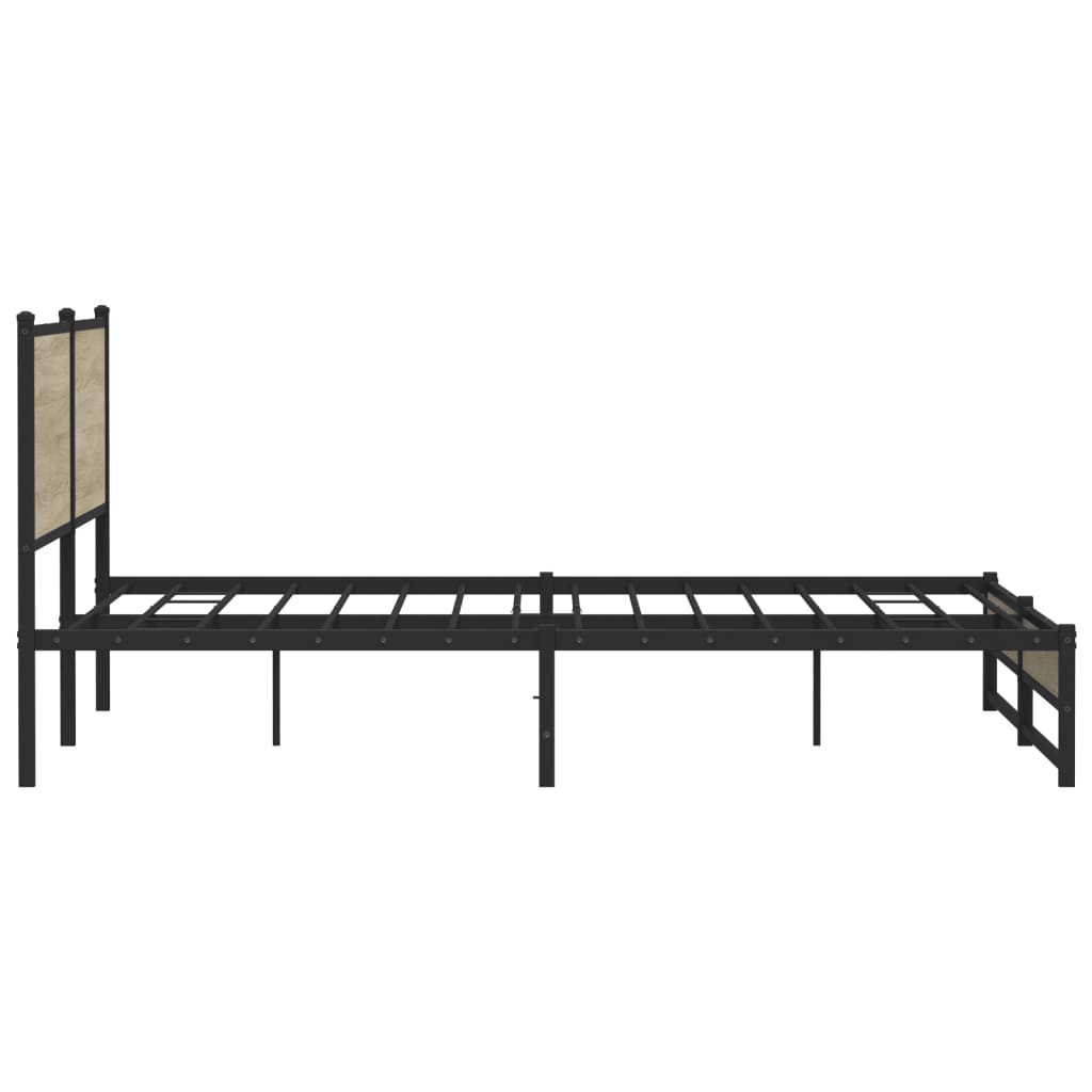 Cadre de lit en métal sans matelas chêne sonoma 193x203 cm - XIOS