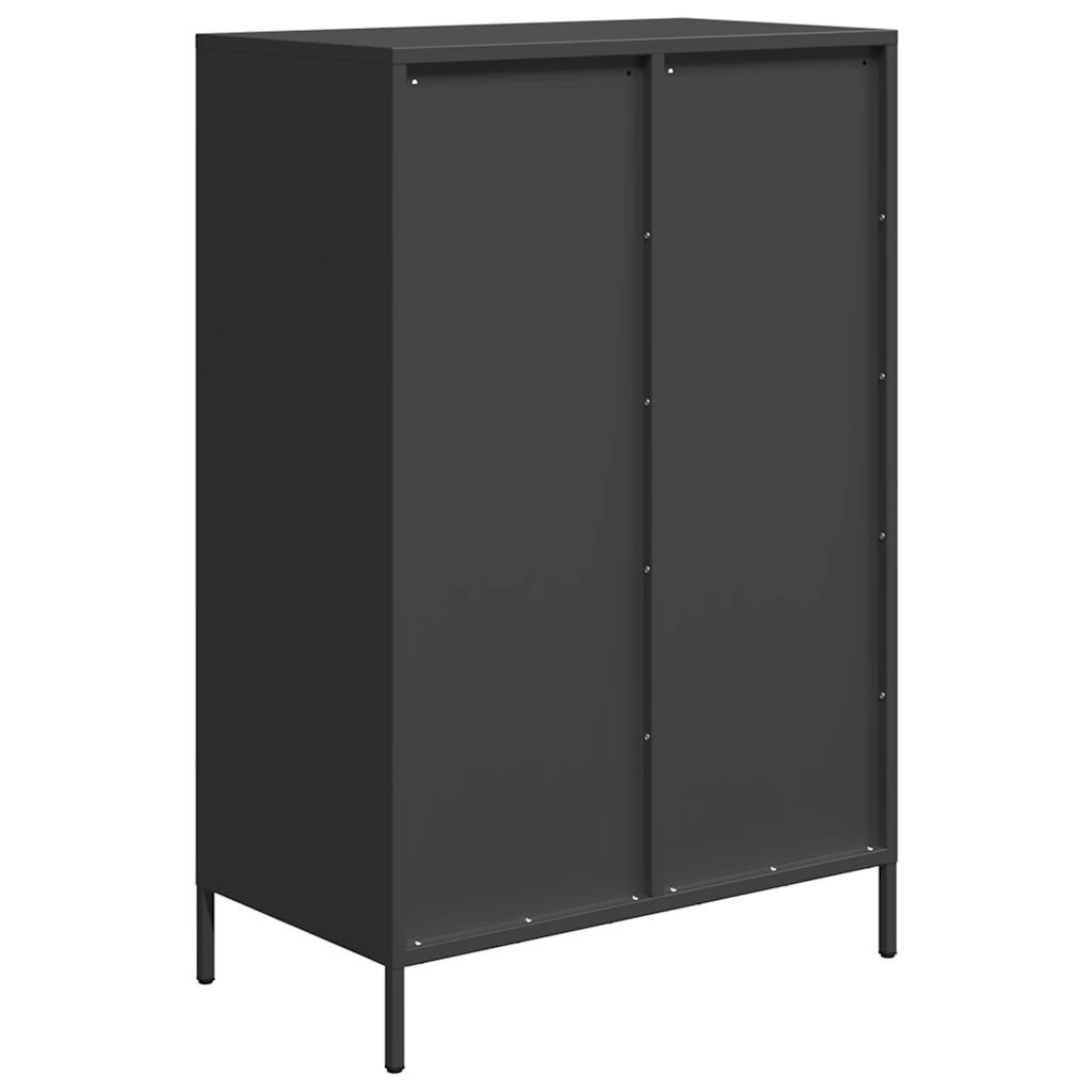 Buffet haut noir 68x39x101,5 cm acier - XIOS