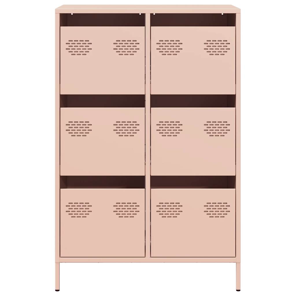 Buffet haut rose 68x39x101,5 cm acier - XIOS