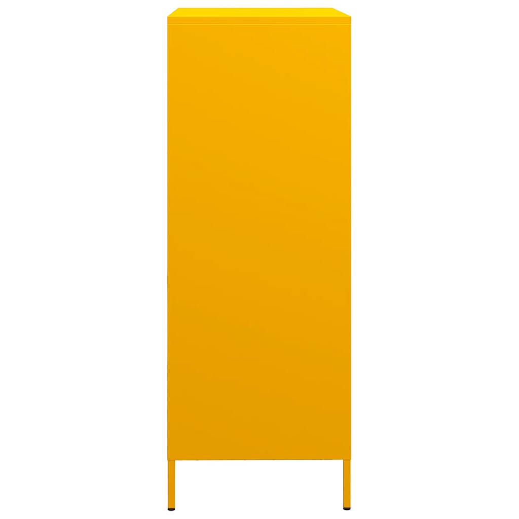 Buffet haut jaune moutarde 68x39x101,5 cm acier - XIOS
