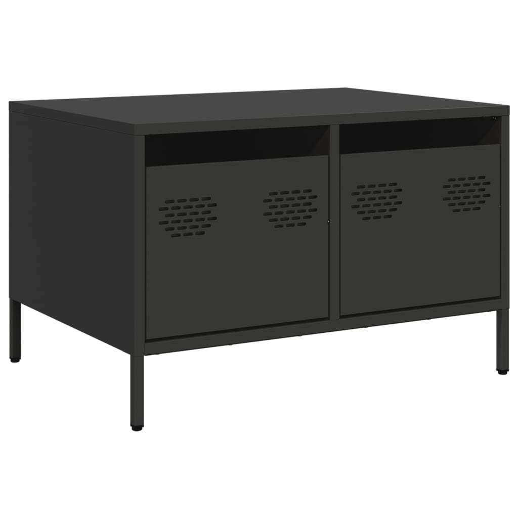 Meuble TV noir 68x50x43,5 cm acier laminé à froid - XIOS