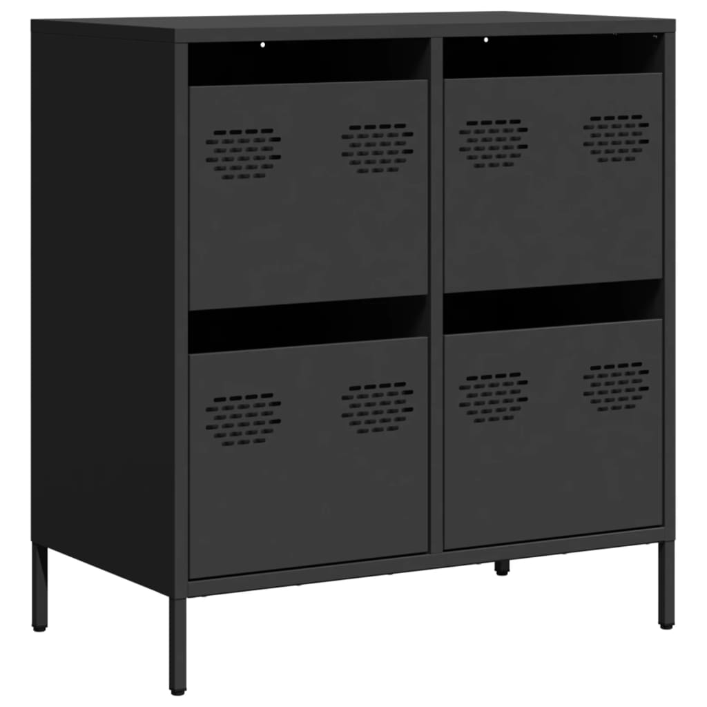 Buffet noir 68x39x73,5 cm acier laminé à froid - XIOS