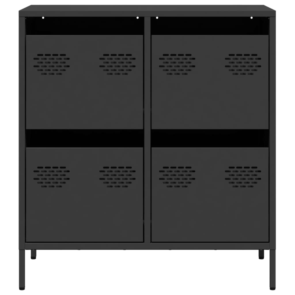 Buffet noir 68x39x73,5 cm acier laminé à froid - XIOS
