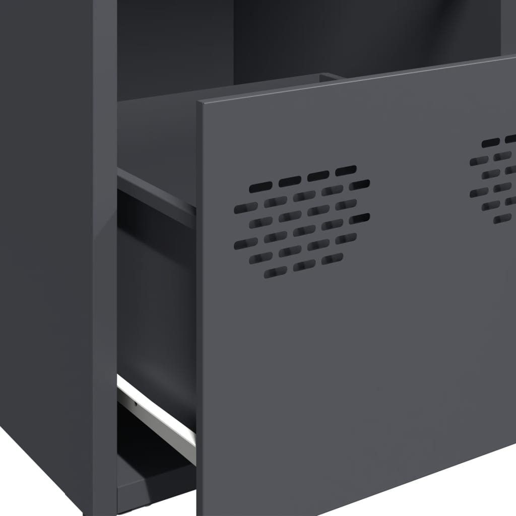 Buffet anthracite 68x39x73,5 cm acier laminé à froid - XIOS
