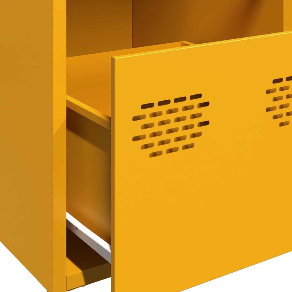 Buffet jaune moutarde 68x39x73,5 cm acier laminé à froid - XIOS