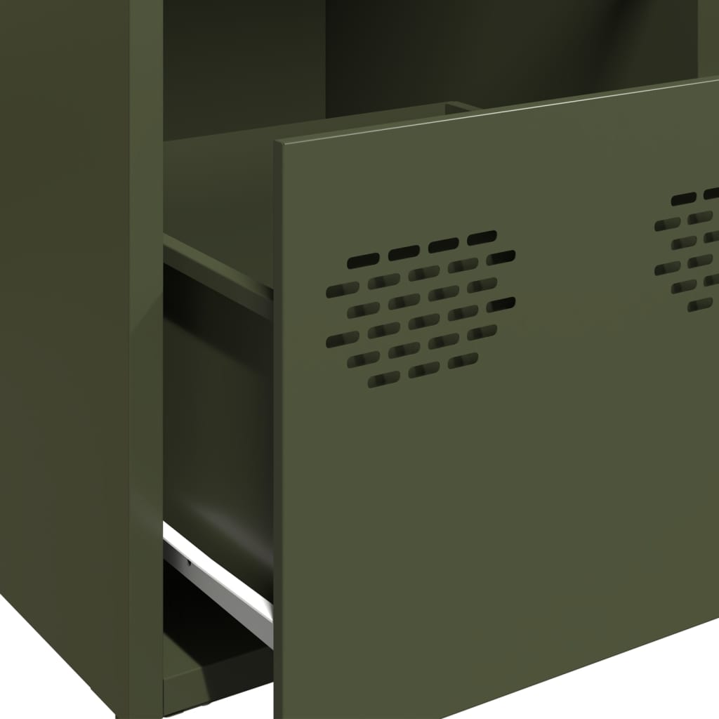 Buffet vert olive 68x39x73,5 cm acier laminé à froid - XIOS