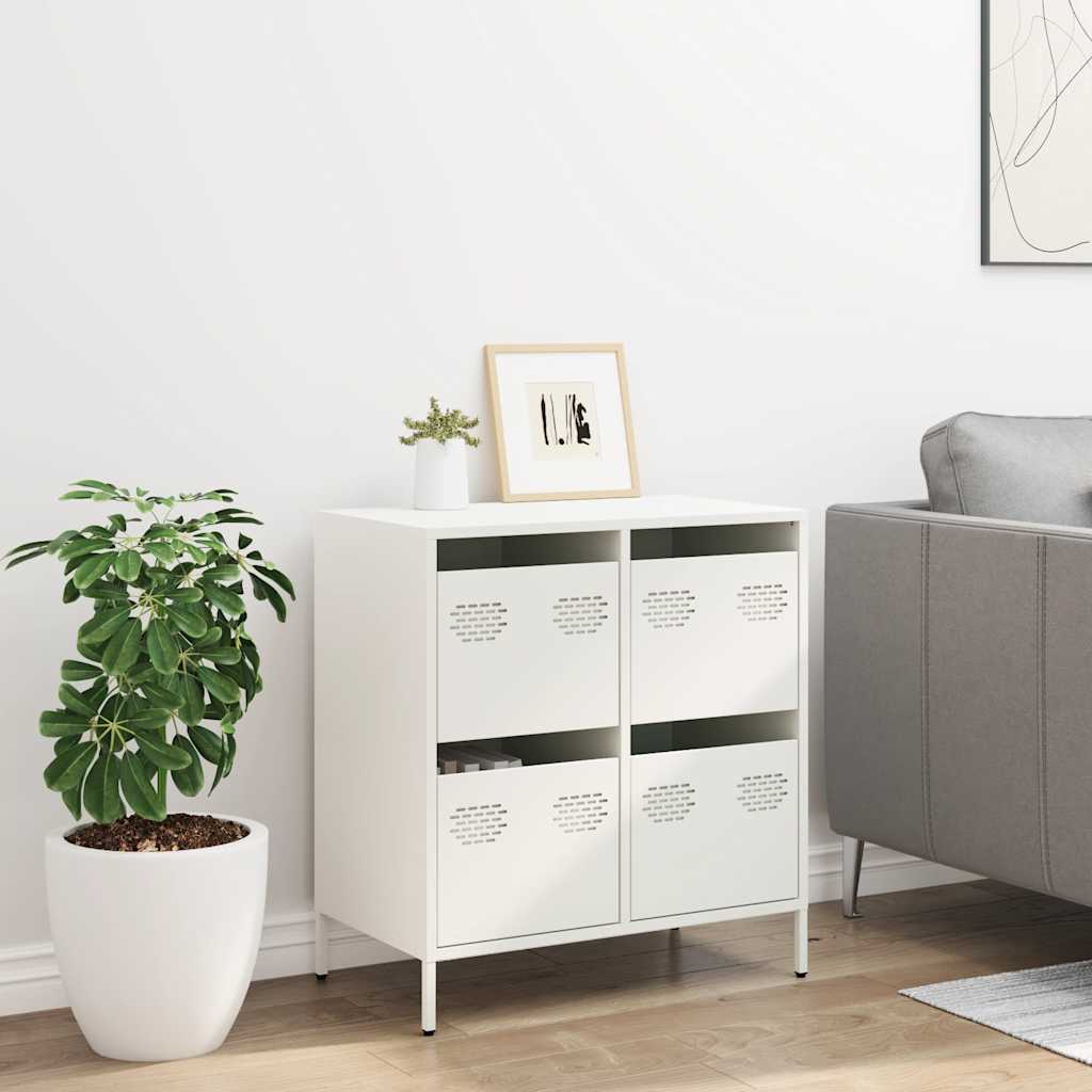 Buffet blanc 68x39x73,5 cm acier laminé à froid - XIOS