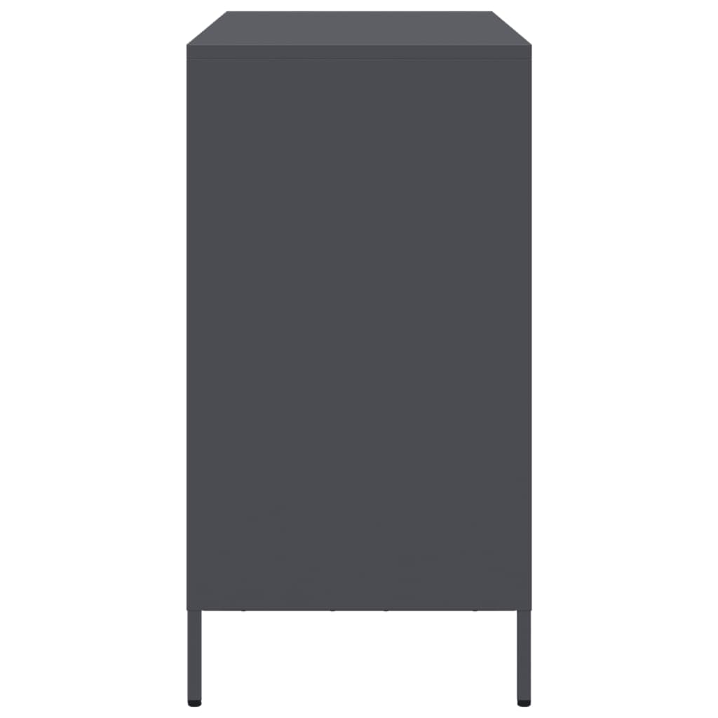 Buffet anthracite 101,5x39x73,5 cm acier laminé à froid - XIOS