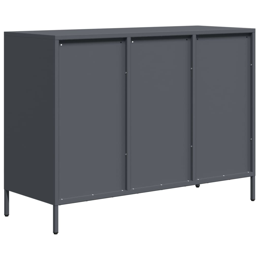 Buffet anthracite 101,5x39x73,5 cm acier laminé à froid - XIOS