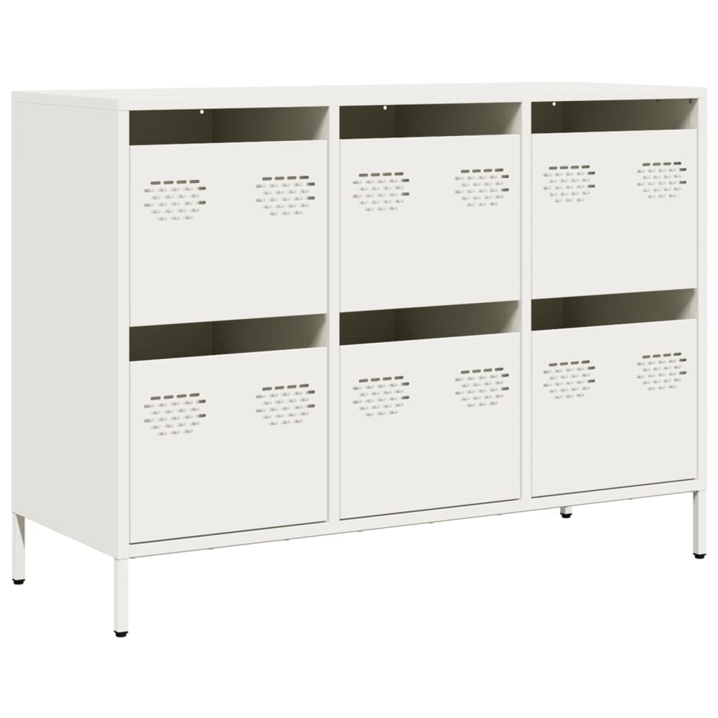 Buffet blanc 101,5x39x73,5 cm acier laminé à froid - XIOS