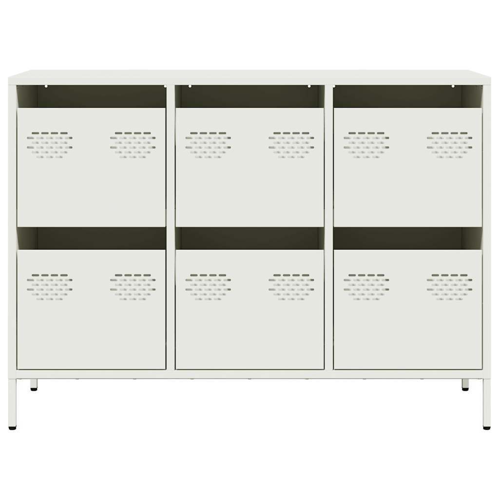 Buffet blanc 101,5x39x73,5 cm acier laminé à froid - XIOS