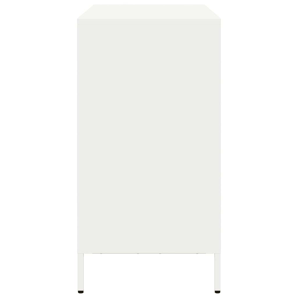 Buffet blanc 101,5x39x73,5 cm acier laminé à froid - XIOS