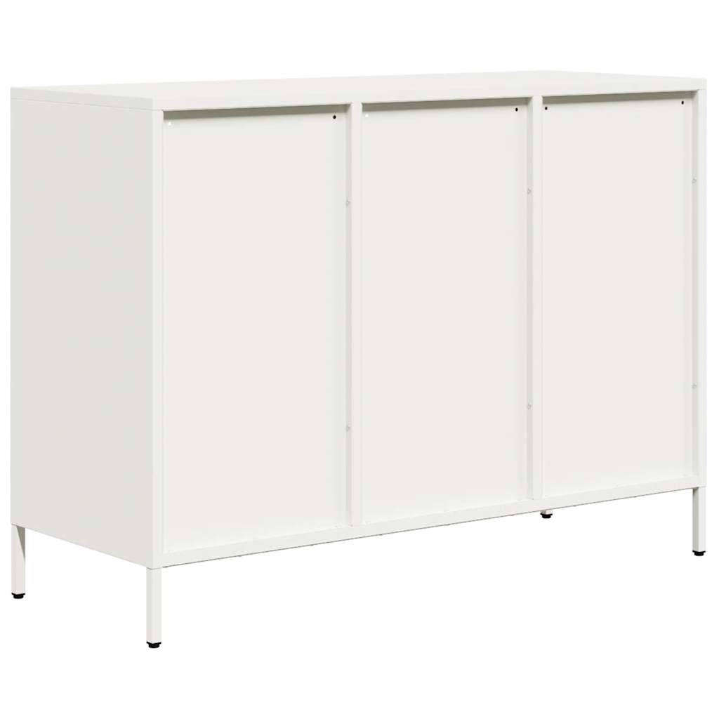 Buffet blanc 101,5x39x73,5 cm acier laminé à froid - XIOS