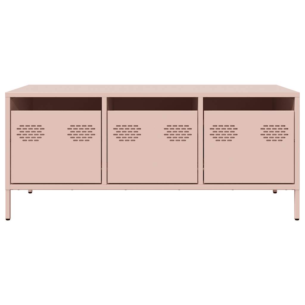 Table basse rose 101,5x50x43,5 cm acier laminé à froid XIOS