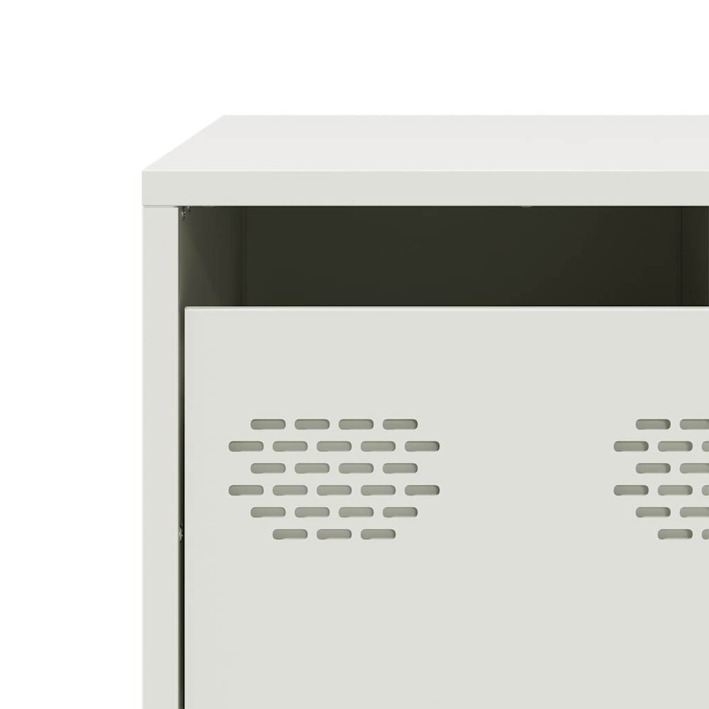 Table basse blanc 101,5x50x43,5 cm acier laminé à froid - XIOS