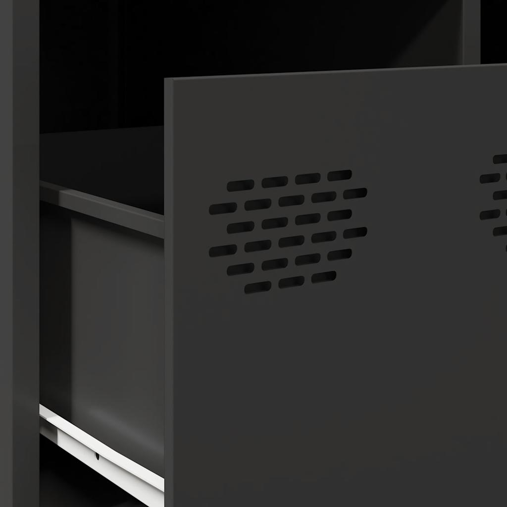 Table basse noir 101,5x50x43,5 cm acier laminé à froid - XIOS