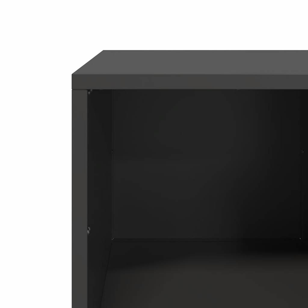 Table basse noir 101,5x50x43,5 cm acier laminé à froid - XIOS