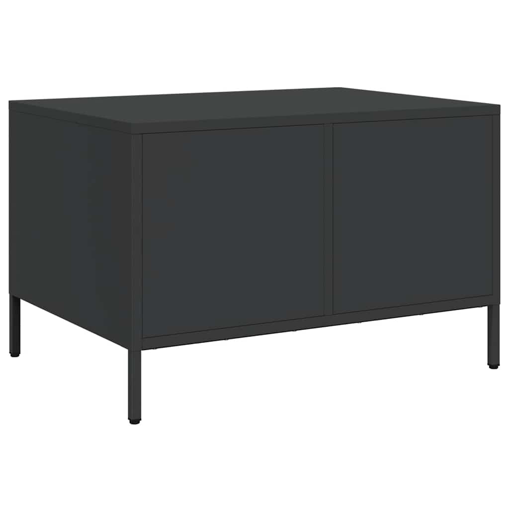 Table basse noir 68,5x50x43,5 cm acier laminé à froid - XIOS