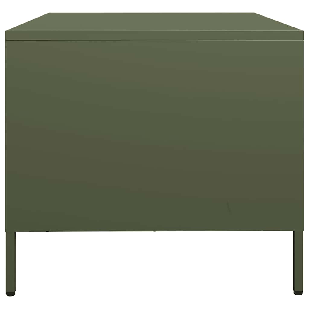 Table basse vert olive 68,5x50x43,5 cm acier laminé à froid - XIOS
