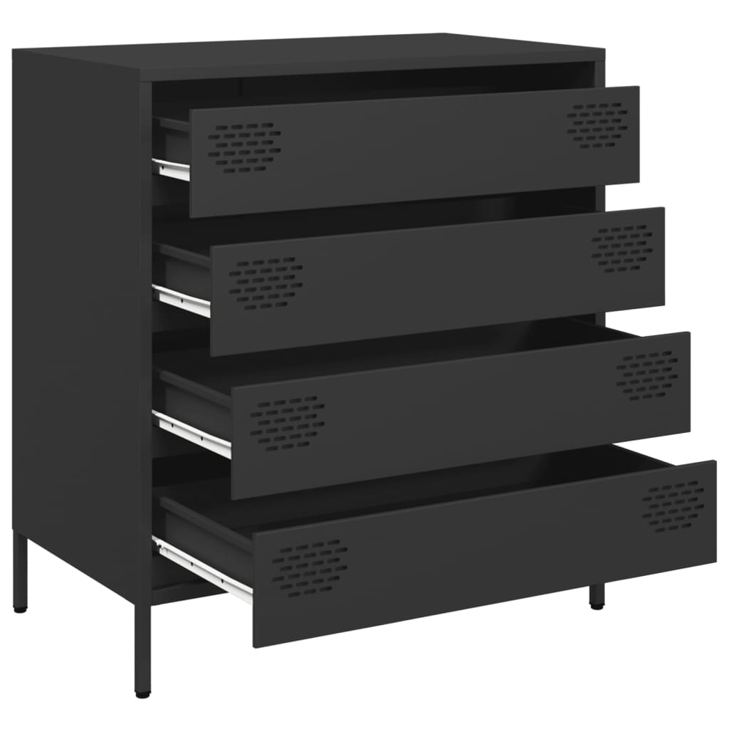 Buffet noir 68x39x73,5 cm acier laminé à froid - XIOS