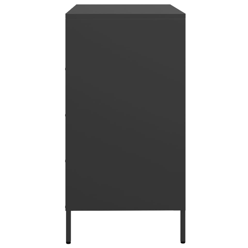 Buffet noir 68x39x73,5 cm acier laminé à froid - XIOS