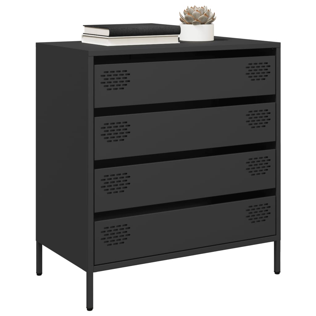 Buffet noir 68x39x73,5 cm acier laminé à froid - XIOS