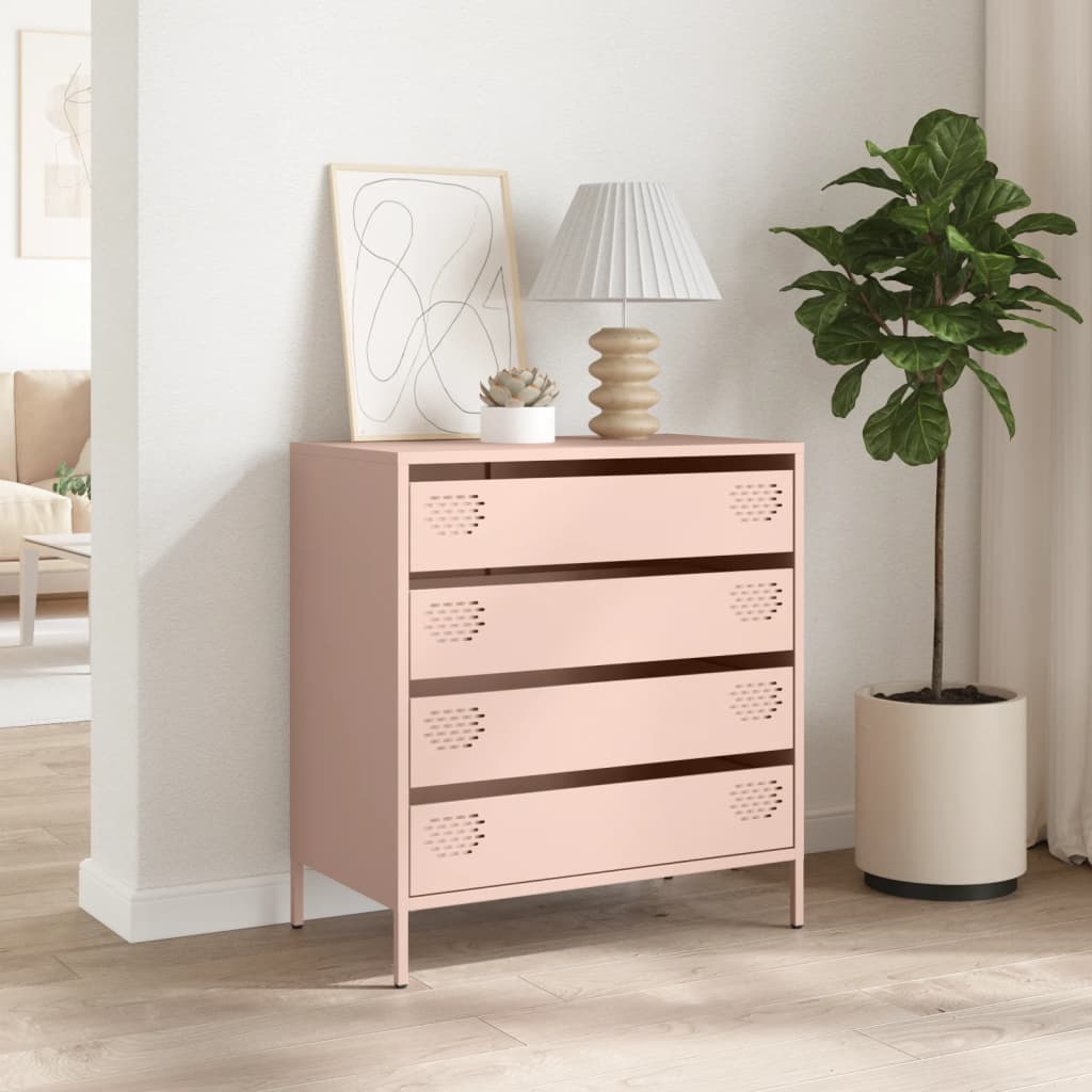 Buffet rose 68x39x73,5 cm acier laminé à froid - XIOS