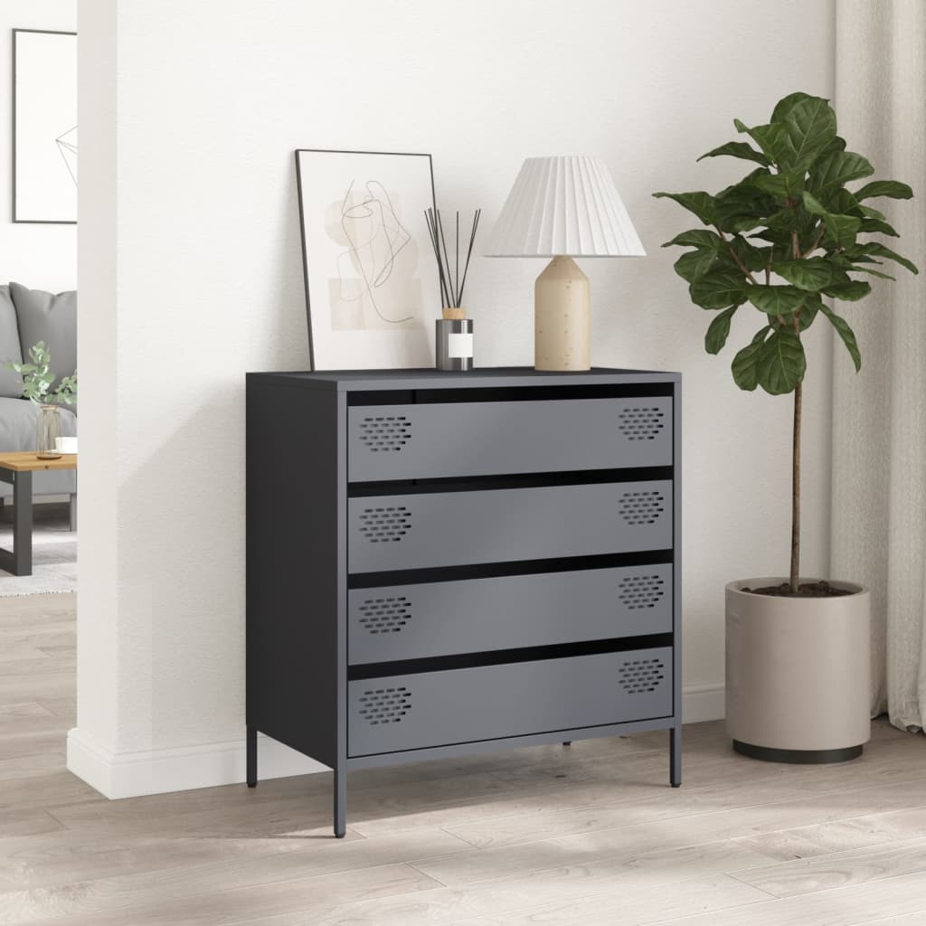 Buffet anthracite 68x39x73,5 cm acier laminé à froid - XIOS
