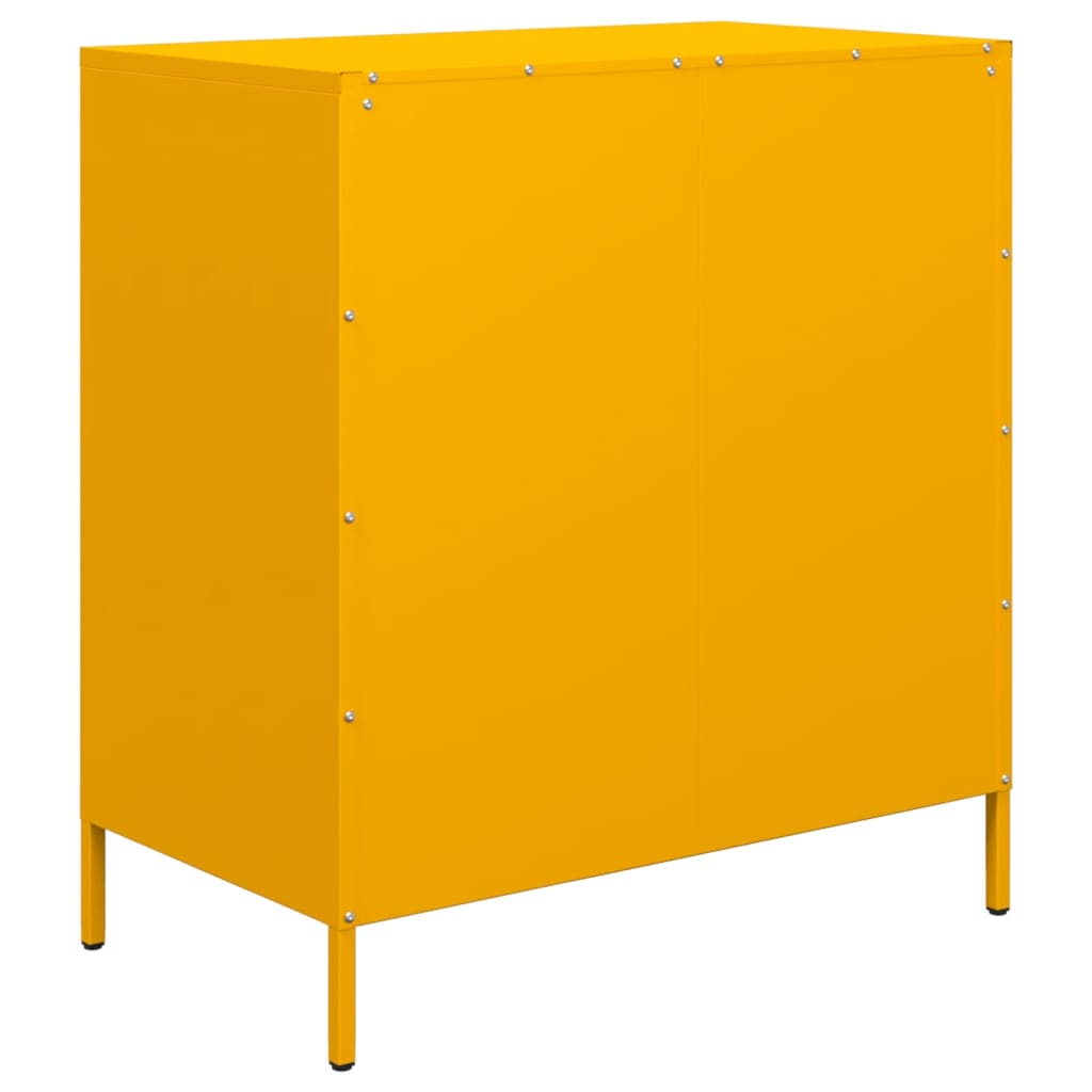 Buffet jaune moutarde 68x39x73,5 cm acier laminé à froid - XIOS