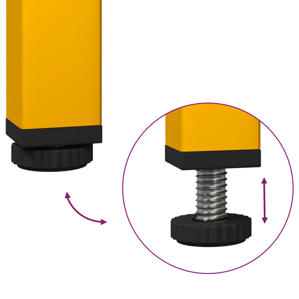 Buffet jaune moutarde 68x39x73,5 cm acier laminé à froid - XIOS
