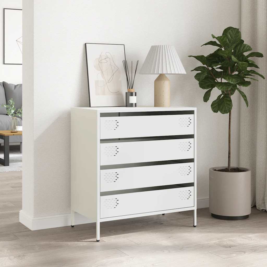 Buffet blanc 68x39x73,5 cm acier laminé à froid - XIOS
