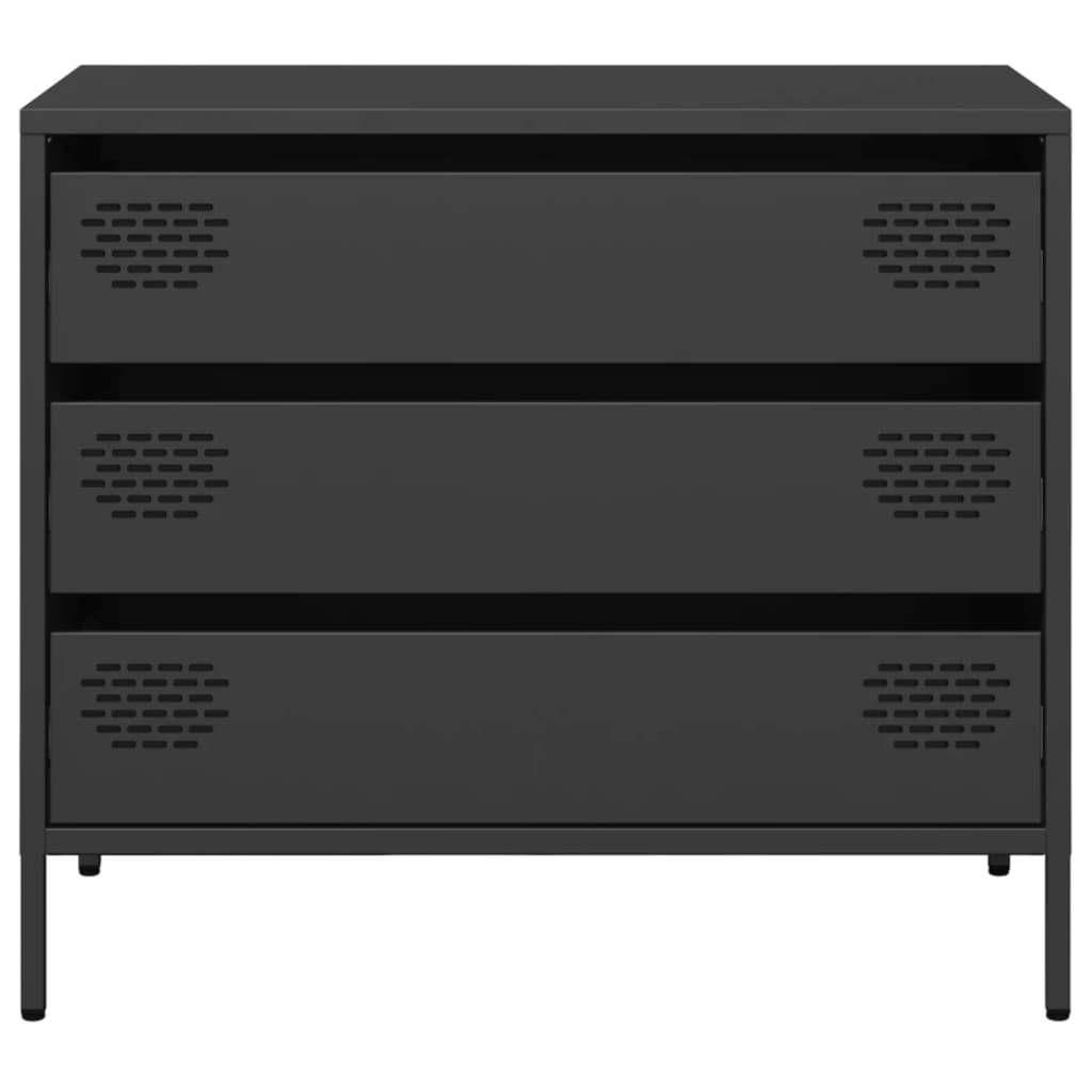 Buffet noir 68x39x58,5 cm acier laminé à froid - XIOS