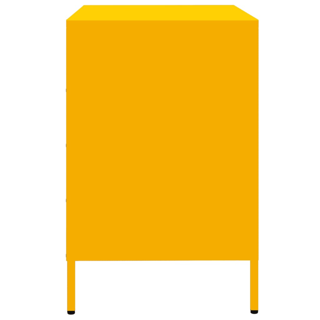 Buffet jaune moutarde 68x39x58,5 cm acier laminé à froid - XIOS
