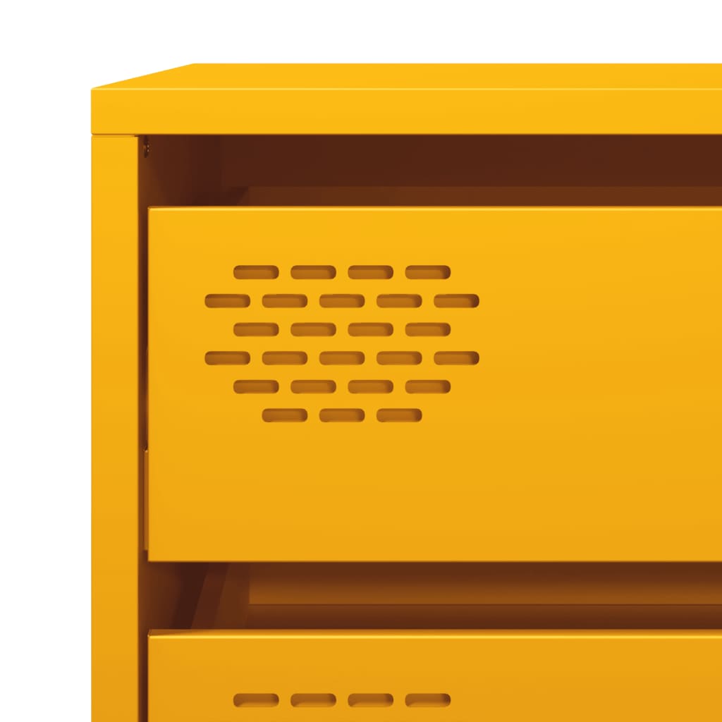 Buffet jaune moutarde 68x39x58,5 cm acier laminé à froid - XIOS